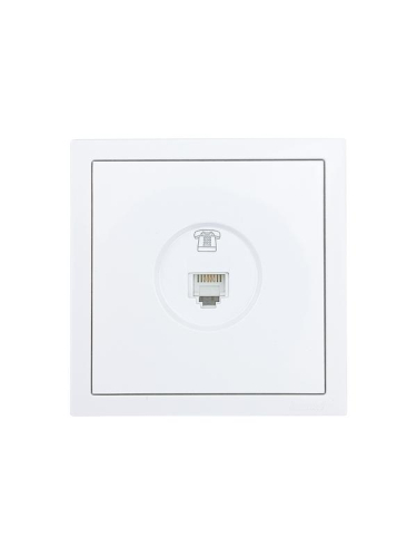 Розетка телефонная СП ZIMA IP20 евро стандарт механизм бел. LEZARD 704-0288-137
