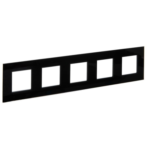 Рамка 5-м SKANDY SK-F25Bl стекло черн. IEK SK-M52-G-K02