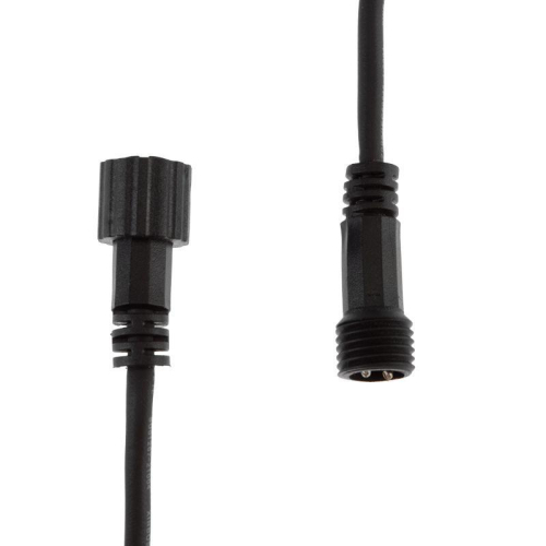 Коннектор с проводами папа-мама 2 pin черн. каучук Neon-Night 315-436