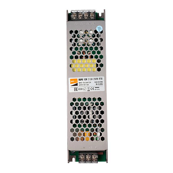 Блок питания для светодиод. ленты BSPS 250Вт 21А 12В IP20 метал. JazzWay 1001238A
