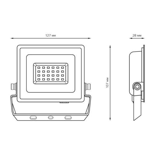 Прожектор светодиодный Elementary 30Вт IP65 6500К 2550лм PROMO G3 черн. GAUSS 613100330P