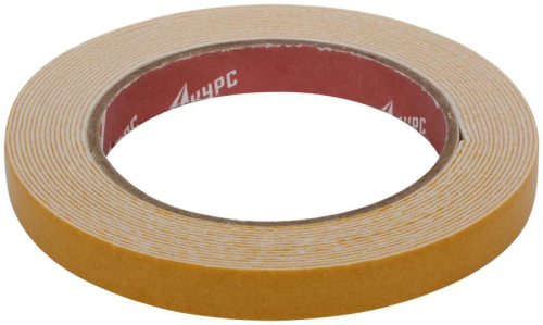 Лентамонтажная клейкая на вспененной основе 12ммх5м черн. КУРС 11781