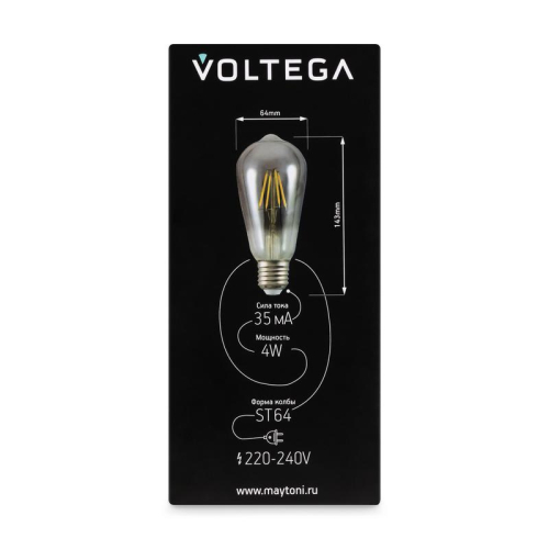 Лампа светодиодная Loft Led ST64 4Вт 3000К E27 Voltega 8512