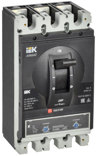 Выключатель автоматический в литом корпусе 3п I 100кА 630А расцепитель термомагнитный регулируемый ARMAT IEK AR-MCCB-3I-100-0630A-ATUC
