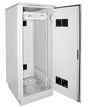 Шкаф уличный 19дюйм 24U 720х860мм IP55 двустен. метал. передн. и задняя двери; сер. ITK LO35-24U78-MM55