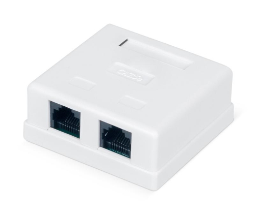 Розетка компьютерная RJ-45 WR-WS-8P8C-C5E-2 кат. 5e неэкранир. двойная внешняя Dual IDC бел. WRline 505216