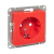 Розетка СП Эпика 16А с заземл. защ. шторки механизм красн. EKF UP1-SOR-111