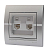 Розетка компьютерная 2-м СП Deriy RJ45 серебр. метал. LEZARD 702-2828-141