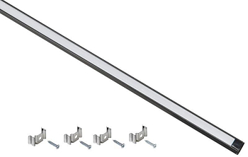 Профиль для LED ленты 1607 прямоугольный компл. аксессуров алюм. опал черн. (дл.2м) IEK LSADD1607-SET1-2-N1-1-K02