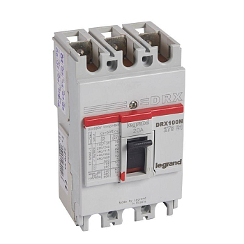 Выключатель автоматический 3п 20А 20кА DRX125 термомагнитн. расцеп. Leg 027021