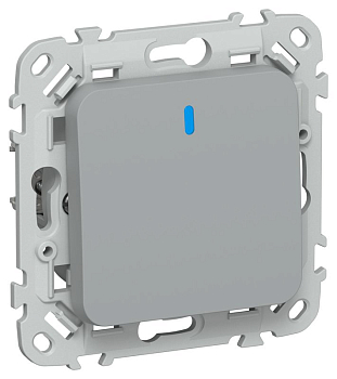 Выключатель проходной 1-кл. СП FLITE ВС61-1-1-ФлС 10А с индикацией механизм сер. IEK FI-V12-1-10-1-K03