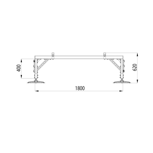 Конструкция опорная для установки оборудования TECHNORAPTOR FOOT 1800х1800 KM-TR-F-SSEI-1800-1800 КМ TR0039
