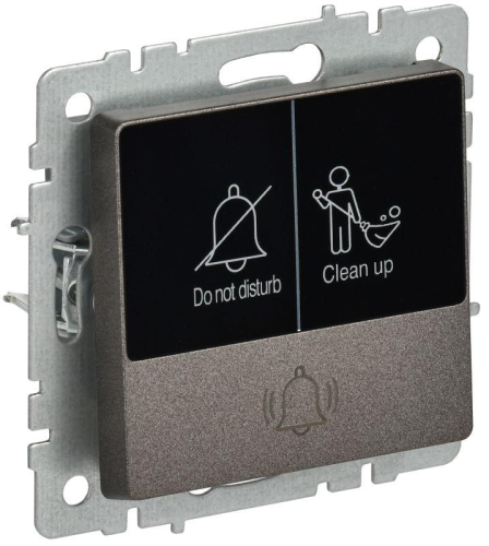 Кнопка звонка BRITE 10А ВС10-1-9-БрТБ для отелей с индик. механизм бронза IEK BR-V14-2-10-K45