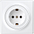 Розетка 1-м СП Florence 16А IP20 с заземл. винт. клеммы механизм бел. 1E10201300 OneKeyElectro 2172765