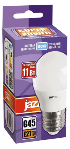 Лампа светодиодная PLED-SP 11Вт G45 5000К E27 230В/50Гц JazzWay 5019393