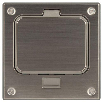 Люк 18-6001-03 IP66 в бетон с розеткой защелка сер. Эра Б0063266