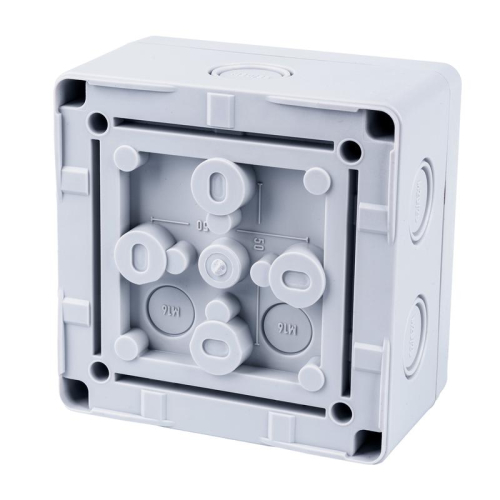 Коробка распределительная 110х110х67мм IP 65 в компл. с клеммным рядом 5х6кв.мм 41А сер. EXTHERM Extherm JB-60-GR