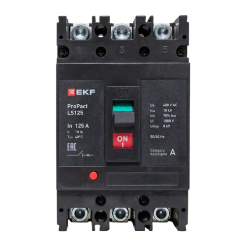 Выключатель автоматический 3п 125А 18кА LS150 ProPact EKF mccb-125-18-3-125-ls