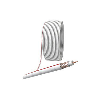 Кабель коаксиальный SAT 50м 75 Ом Cu/(оплетка Cu 75%) PVC бел. (уп.20м) Эра Б0044619