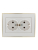 Розетка 2-м СП Rain с заземл. керамика с зол. боковой вставкой бел. LEZARD 703-0226-127 Розетка 2-м СП Rain с заземл. керамика с зол. боковой вставкой бел. LEZARD 703-0226-127