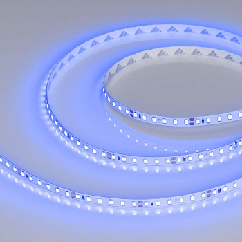 Лента светодиодная RT-A120-8mm 24V Blue 9.6Вт/м IP20 2835 (уп.5м) Arlight 0087833)