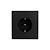 Розетка 1-м СП STRONG MIELE 16А с заземл. защ. шторки антрацит Kranz KR-78-0701-5