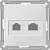 Розетка компьютерная + телефонная 2-м СП W59 RJ45 + RJ11 кат.5E механизм бел. SE RSI-251TK5E-1-86