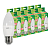 Лампа светодиодная PLED-ECO 5Вт C37 свеча 3000К тепл. бел. E27 400лм 230В 50Гц (уп.10шт) JazzWay 2856586