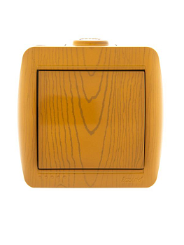 Выключатель 1-кл. ОП Nata 10А IP20 ольха LEZARD 710-0700-100