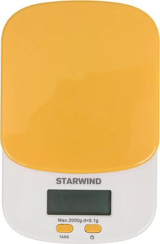 Весы кухонные электронные SSK2158 макс.вес:2кг оранж. STARWIND 317448