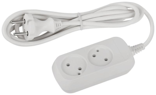 Удлинитель электрический UDL-10-215 Greenline 2 розетки без заземления 1.5м ПВС 2х0.75кв.мм Эра Б0065055