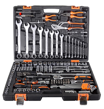 Набор инструментов 1/2дюйм 1/4дюйм CrV в кейсе 151 предмет Вихрь 73/6/7/9