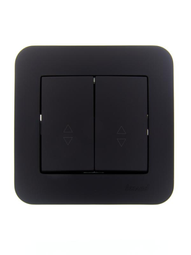 Переключатель проходной 2-кл.СП ASTI 10А IP20 в сборе черн. бархат LEZARD 7081-4242-106