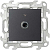 Розетка телевизионная одиночная TV СП Simon24 IP20 механизм графит Simon 2450477-038