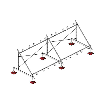 Конструкция опорная для установки нескольк. солнечн. панелей/коллекторов TECHNORAPTOR FOOT KM-TR-F-SSfMMPI-C КМ TR0081
