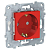 Розетка 1-м СП 2мод. Unica New 16А IP21 250В с заземл. защ. шторки винтов. клеммы механизм красн. SchE NU503703