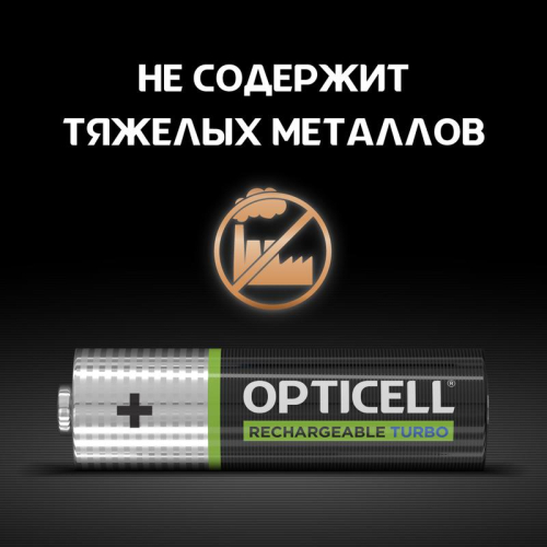 Аккумулятор AA/HR6 1.2В 2600мА.ч Ni-MH (блист.4шт) Turbo Opticell 6080002
