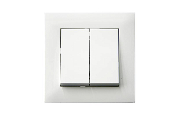 Выключатель 2-клав. Karea RIZZ бел. Makel 88001003