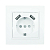 Розетка 1-м СП Минск 16А IP20 с заземл. защ. шторки с 2-мя заряд. устройствами USB 2.1А бел. EKF ERR16-028-100-2USB