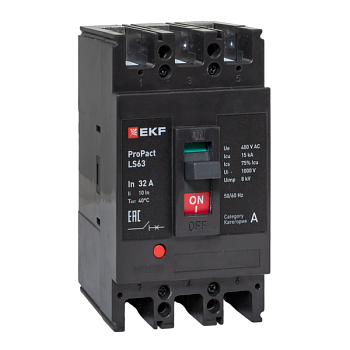 Выключатель автоматический 3п 32А 15кА LS63 ProPact EKF mccb-63-15-3-32-ls