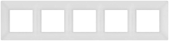 Рамка для розеток и выключателей ЭРА Elegance 14-5005-01М на 5 постов матов. бел. Эра Б0065820