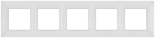 Рамка для розеток и выключателей ЭРА Elegance 14-5005-01М на 5 постов матов. бел. Эра Б0065820