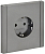 Розетка СП FORTE&PIANO FP514 16А с заземл. без защ. шторок безвинт. крепл. сталь IEK FP-R11-16-1-K46