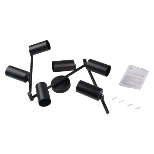 Светильник PCL-0606 6xGU10 IP20 230В BL настен./потолочн. декор. под лампу JazzWay 5066762