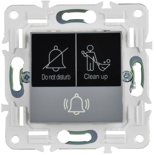 Кнопка звонка SKANDY 10А SK-V17Gr для отелей с индикацией сер. IEK SK-V14-2-10-K03