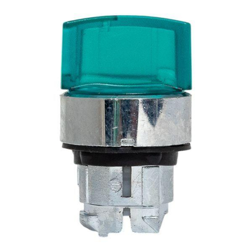 Механизм переключателя исполнительный ХB4 зел. на 3 положения возвратный без фиксации с подсветкой с короткой ручк IP65 EKF XB4BD3L-G-65