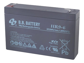 Аккумулятор 6В 9А.ч HR 9-6 B.B. Battery