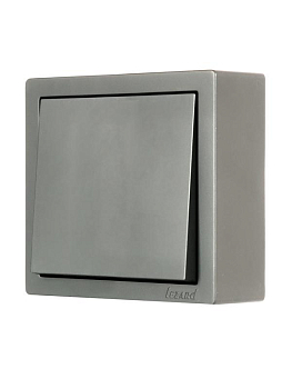 Выключатель 1-кл. ОП LETO платина LEZARD 752-3500-100