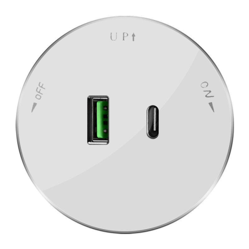 Розетка MultiTrack с 2-мя заряд. устройствами USB тип А+С 18Вт 5В/3А бел. SE MTK13003W