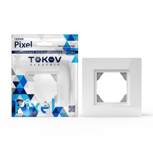Рамка 1-м Pixel IP44 бел. TOKOV ELECTRIC TKE-PX-RM1-C01-IP44